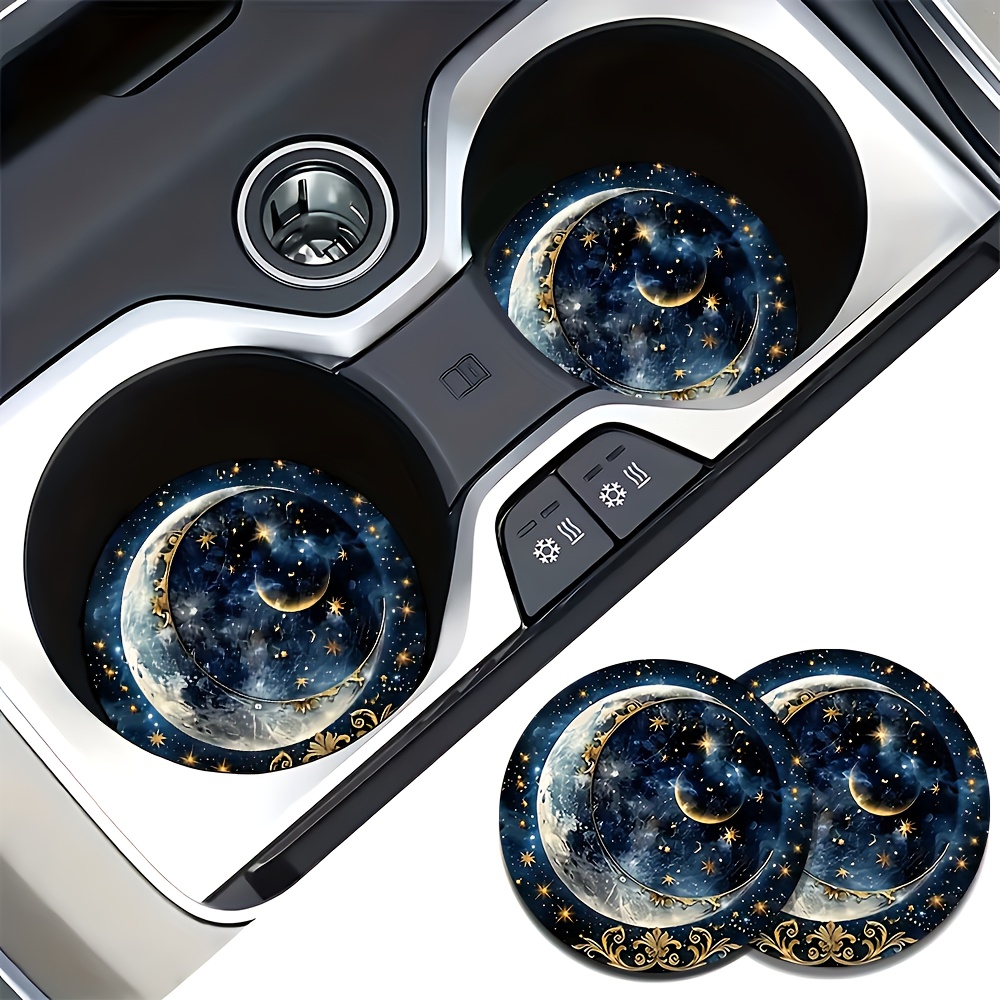 Car Accessories For Women - 2개 별이 빛나는 밤하늘 달 모양