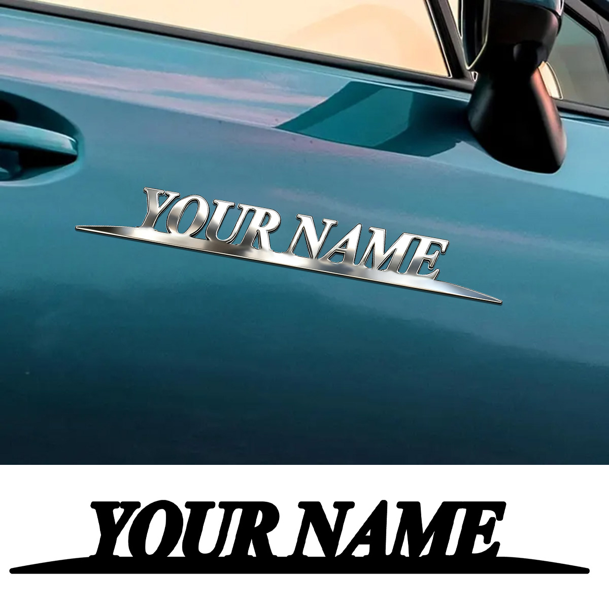 Car Accessories Rear - 금속 트렌디 YOUR NAME 스티커 맞춤형