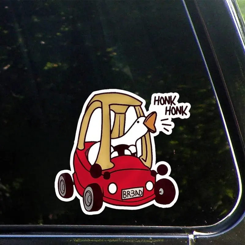 Car Accessories Gift Ideas - 재미있는 Honk 거위 비닐 스티커, 다목적