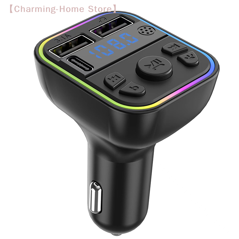 Fm Transmitter - 【M】듀얼 USB 타입-C 차량용 충전기 FM