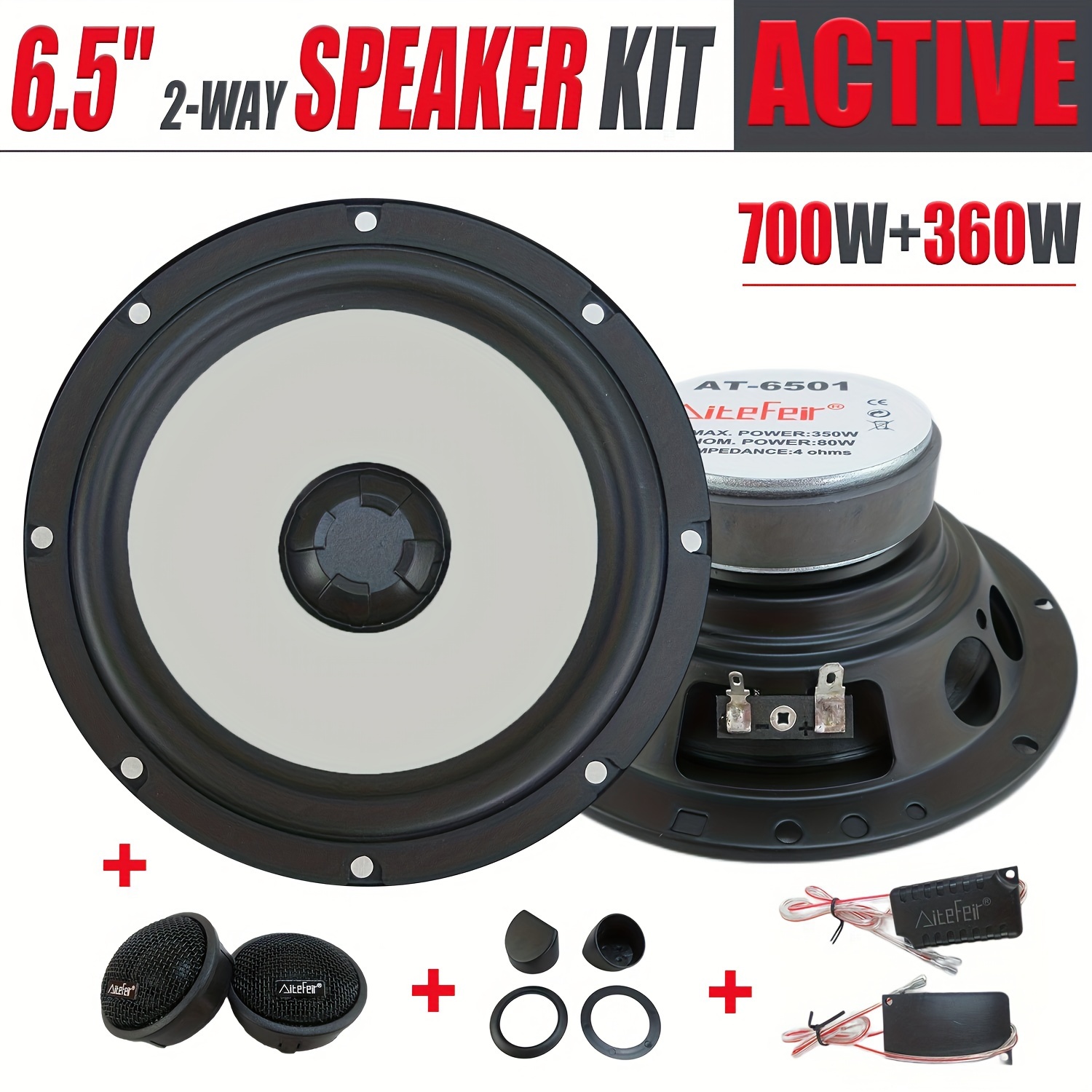 4팩 6.5인치 700W & 1.5인치 360W 2웨이 - Car Accessories Sound System 리뷰 및 가격