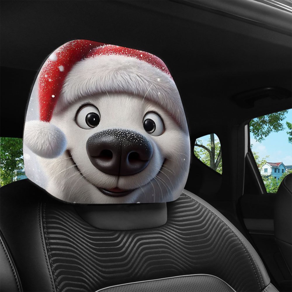 2개 크리스마스 모자, 귀여운 강아지 자동차 머리 받침 - Car Accessories For Winter 리뷰 및 가격