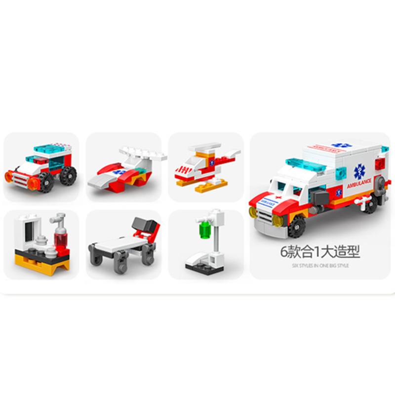 6in1 새로운 구급차 에스코트 자동차 헬리콥터 구급대 - Car Accessories Gift Ideas 리뷰 및 가격