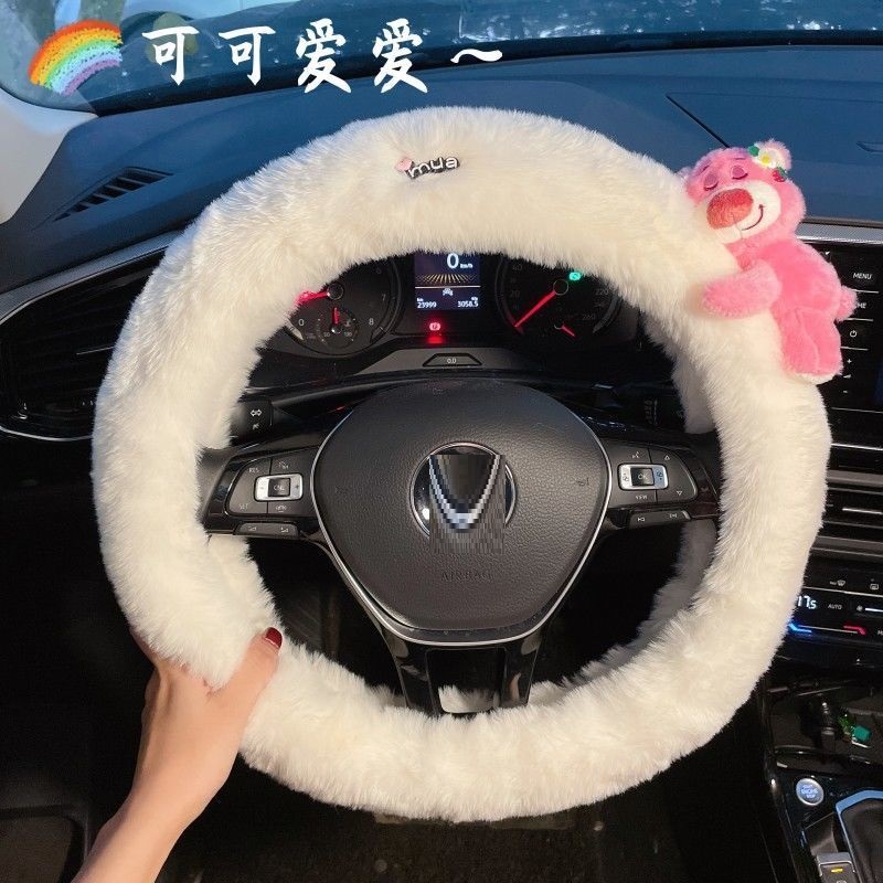 새로운 로토 플러시 스티어링 휠 커버 스타일 겨울용 따 - Car Accessories For Winter 리뷰 및 가격