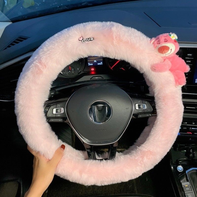 새로운 로토 플러시 스티어링 휠 커버 스타일 겨울용 따 - Car Accessories For Winter 리뷰 및 가격