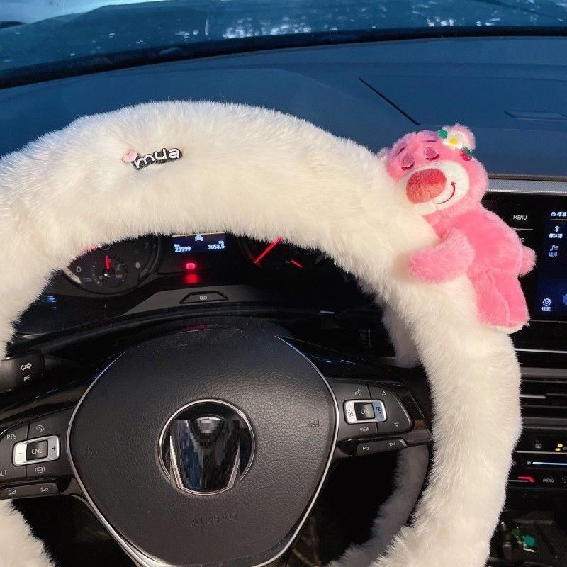 새로운 로토 플러시 스티어링 휠 커버 스타일 겨울용 따 - Car Accessories For Winter 리뷰 및 가격