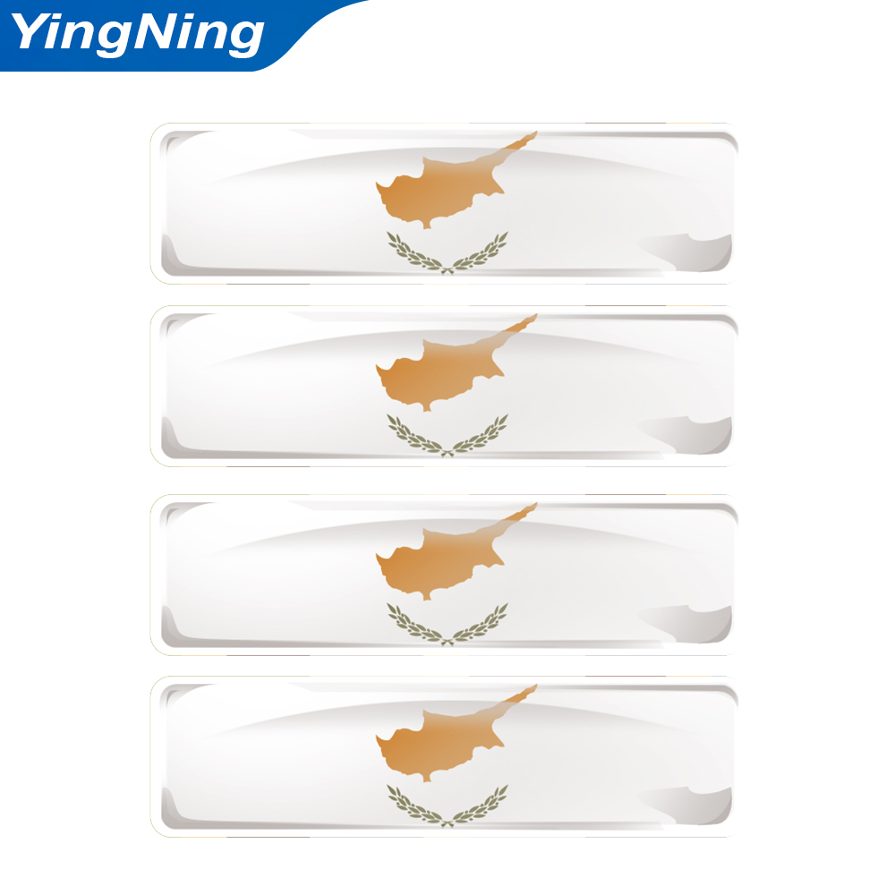 4PCS 키프로스 국기 스티커 3D 돔형 데칼 키프로스 - Car Accessories Cyprus 리뷰 및 가격